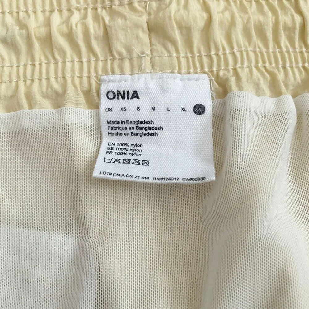 NWOT Onia Swim Shorts Men's Size XXL Yellow Drawstring Pockets Mesh Lined Beach